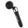 Bøjet, genopladelig massagevibrator (sort)