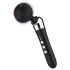 Bøjet, genopladelig massagevibrator (sort)