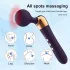 Buet vibrator - genopladelig massager - sort