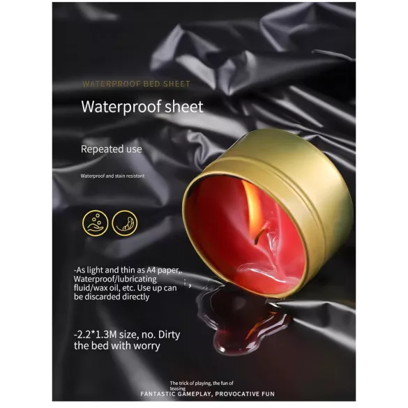 Vand- og olieafvisende sexlagen - 97 × 130 cm (sort)