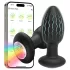 Desirel - Vibrerende anal plug med farveskiftende LED-lys - app-styret, 10 vibrationsindstillinger (sort)