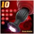 Desirel - Vibrerende anal plug med farveskiftende LED-lys - app-styret, 10 vibrationsindstillinger (sort)