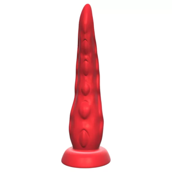 Monster Fuck - blæksprutte vibrator med sugekop og fjernbetjening - rød
