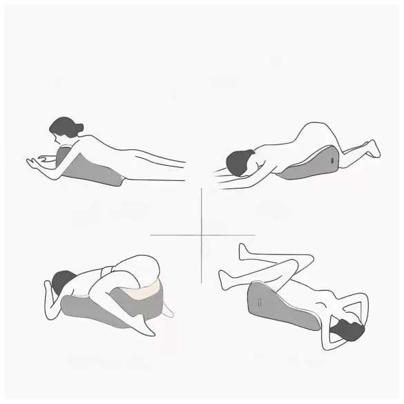 Magic Pillow - pude med dildo holder - memoryskum - pink