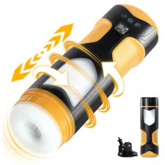 Lonely - masturbator med stødfunktion og rotation - sort