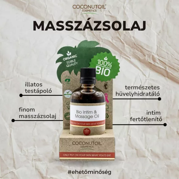 Coconutoil - intim og massagemassageolie - økologisk - 80ml