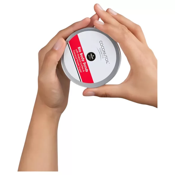 Coconutoil - Kropsskrub med kaffe og kokossukker - Økologisk - 100ml