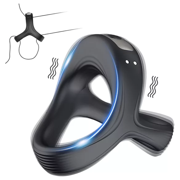 AlvUp - vibrator penisring og kuglering - sort