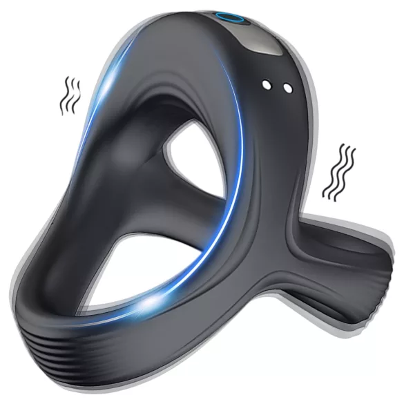 AlvUp - vibrator penisring og kuglering - sort