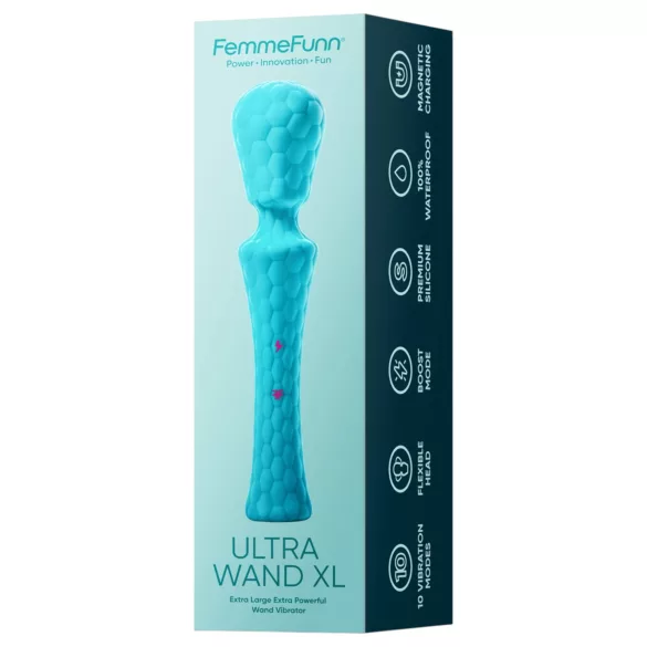 FemmeFunn - wand vibrator - kraftig massage - silikone turkis XL