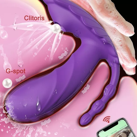 AlvUp - App-styret bærbar vibrator (lilla)