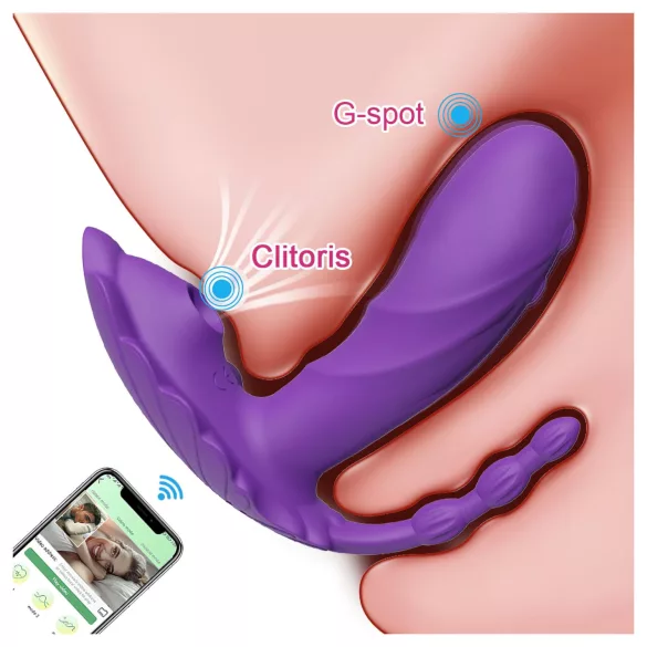 AlvUp - App-styret bærbar vibrator (lilla)