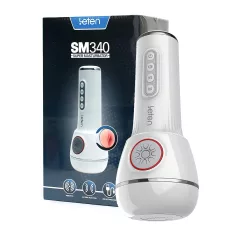   LETEN SM340 - masturbator med vibration og sugefunktion - genopladelig