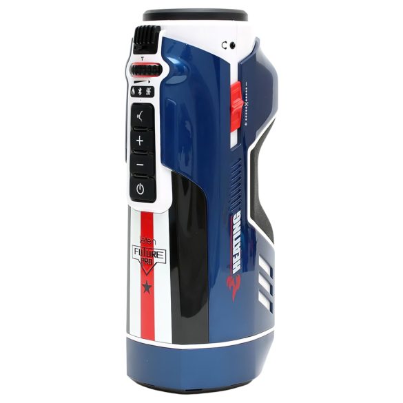 Leten SM Future Pro - elektrisk masturbator med lyd, tryk og varme - blå