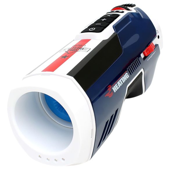 Leten SM Future Pro - elektrisk masturbator med lyd, tryk og varme - blå