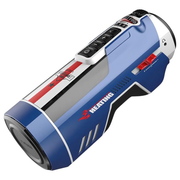 Leten SM Future Pro - elektrisk masturbator med lyd, tryk og varme - blå