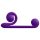 Snail Vibe Duo - genopladelig, 3-i-1 stimulerende vibrator (lilla)