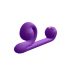 Snail Vibe Duo - genopladelig, 3-i-1 stimulerende vibrator (lilla)