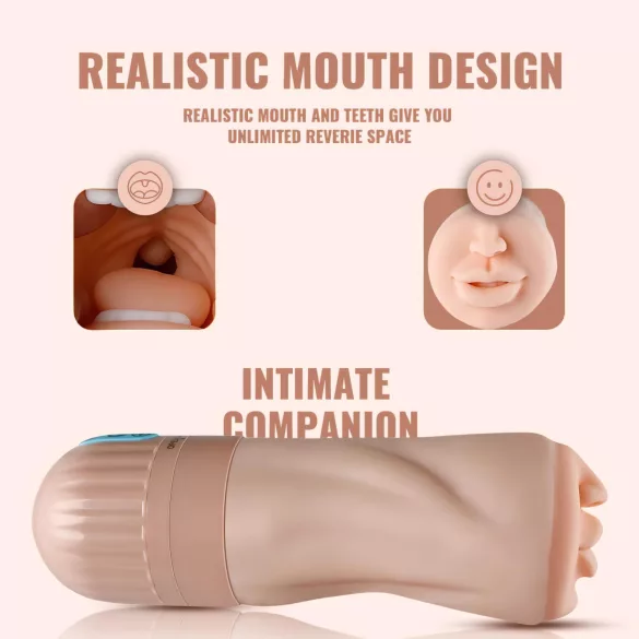 Lonely, livagtig mund-masturbator med vibration og sugefunktion