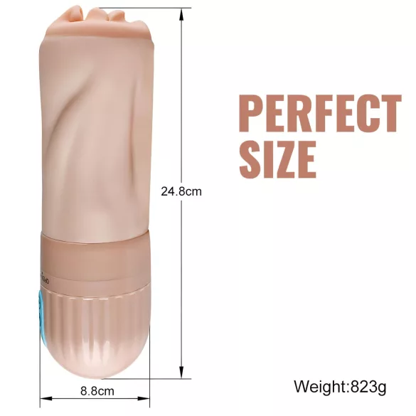 Lonely, livagtig mund-masturbator med vibration og sugefunktion