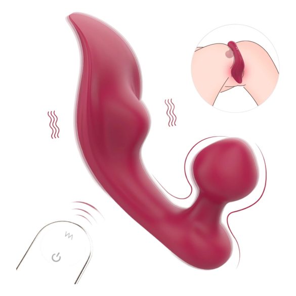Sex HD Chomper - kraftfuld klitoris & anal vibrator (rød)