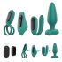 Sex HD - trådløs, genopladelig vibrator sæt i 4 dele (grøn)