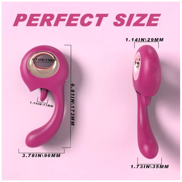 Sex HD - slik- og G-punktsvibrator (rød)