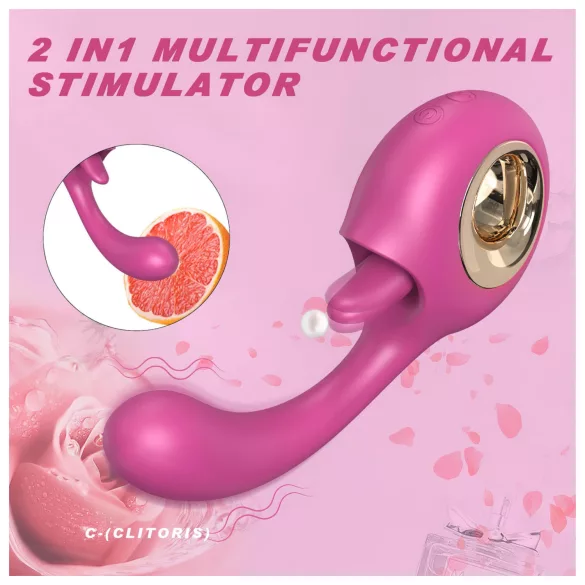 Sex HD - slik- og G-punktsvibrator (rød)