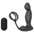 Sex HD Virgil - prostatavibrator med penisring - silikone - sort