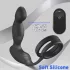 Sex HD Virgil - prostatavibrator med penisring - silikone - sort