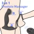 Sex HD Virgil - prostatavibrator med penisring - silikone - sort