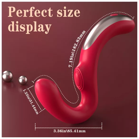SEX HD Genie - g-punktsvibrator og klitorisvibrator - rød