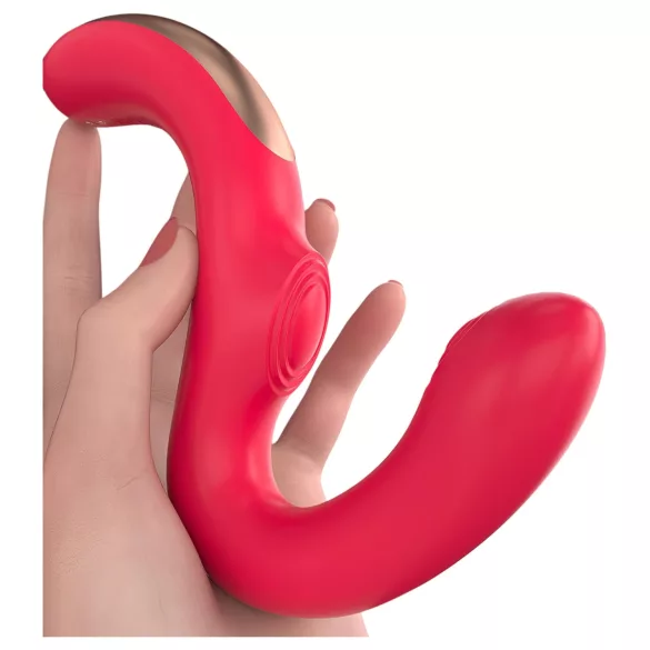 SEX HD Genie - g-punktsvibrator og klitorisvibrator - rød