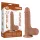 Lovetoy Sliding-Skin - dildo med testikler - realistisk - 19,5cm mørk natur