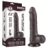 Lovetoy Sliding-Skin - dildo med kugler - dobbeltsjikt - 20cm brun