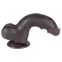 Lovetoy Sliding-Skin - dildo med kugler - dobbeltsjikt - 20cm brun