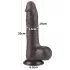 Lovetoy Sliding-Skin - dildo med kugler - dobbeltsjikt - 20cm brun