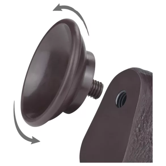 Lovetoy Sliding-Skin - dildo med sugekop - realistisk brun - 20,8cm