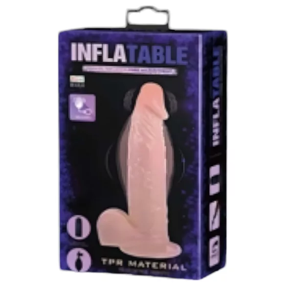 Baile oppustelig - oppustelig naturtro vibrator (naturfarvet)