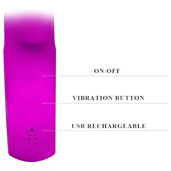 Pretty Love Webb - klitorisvibrator med arm - silikone - pink