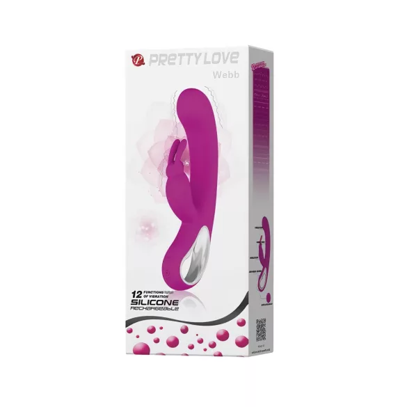 Pretty Love Webb - klitorisvibrator med arm - silikone - pink