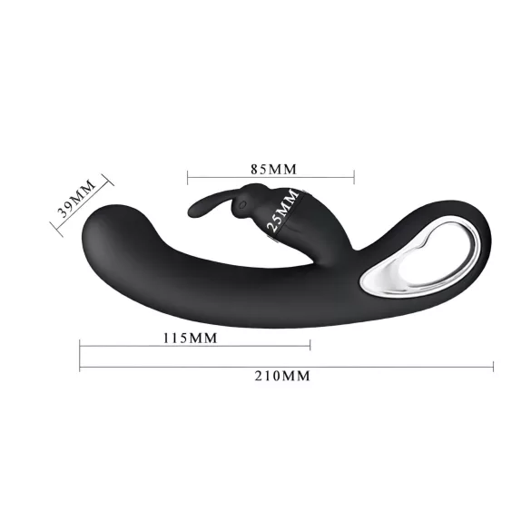 Pretty Love Webb - rabbit vibrator - vandtæt - sort