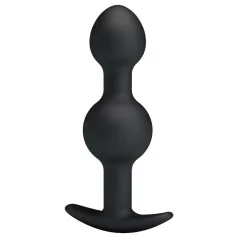Pretty Love - analdildo med kugle indeni - silikone sort