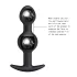 Pretty Love - analdildo med kugle indeni - silikone sort