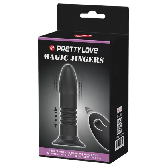 Pretty Love Magic Jinger - stødpumpe analvibrator (sort)