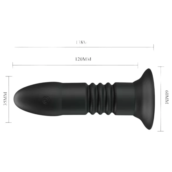 Pretty Love Magic Jinger - stødpumpe analvibrator (sort)