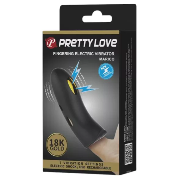 Pretty Love Marico - elektro finger vibrator - sort