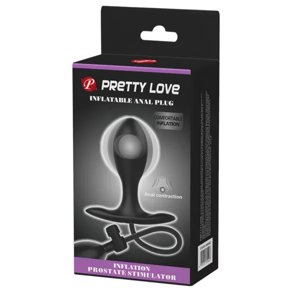 Pretty Love - oppustelig analudvider med indvendig kugle - sort