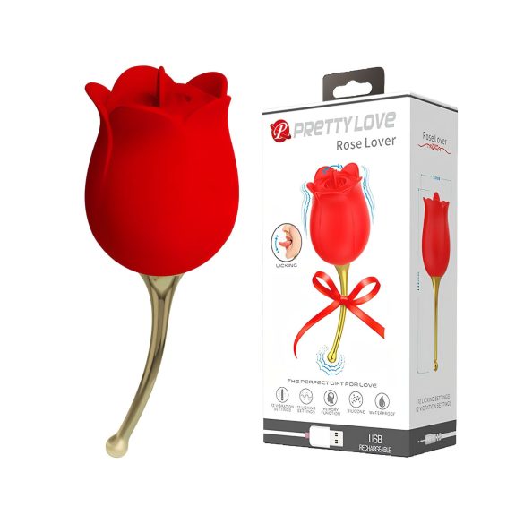 Pretty Love Rose Lover - 2i1 klitorisvibrator (rød)