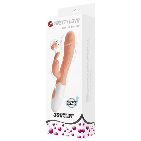 Pretty Love Easter Bunny - klitorisvibrator med arm - silikone - natur